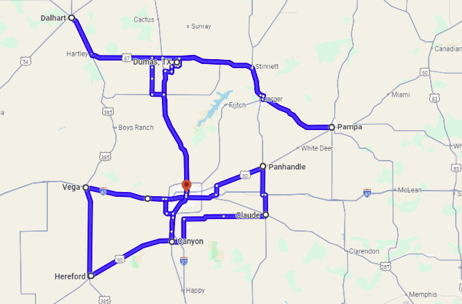 amarillo target area map